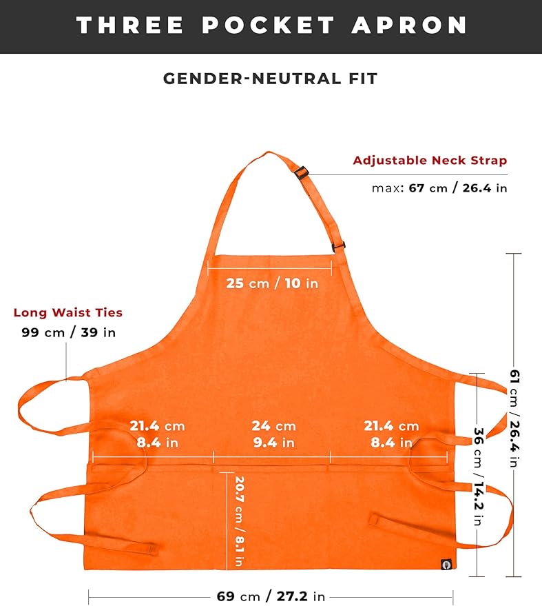 Chef Works Unisex Three Pocket Apron