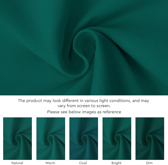 Encasa XO Emerald Cloth Napkins Set of 6, 17"x17" | Solid Color Cotton Dinner Napkins | Washable & Reusable Wedding Napkins for Holiday Dinners, Party, & Everyday Table Decor
