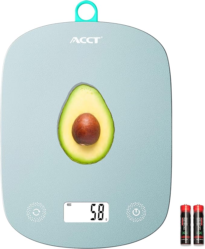 Digital Food Scale 11lb/0.1oz, Digital Kitchen Scale Weight in Grams & Oz, Cook Scale for Baking and Meal Prep, 6 Units with Tare Function, LCD Display (Green)