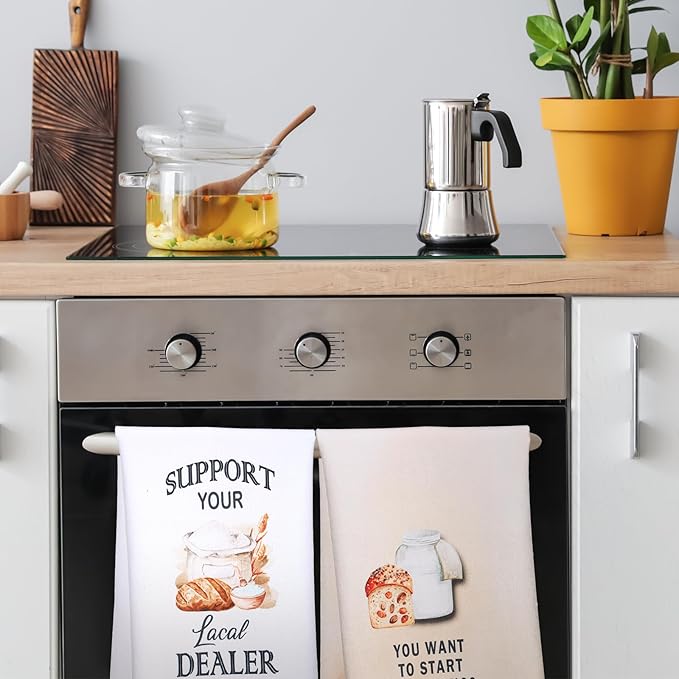 Peryiter 6 Pcs Sourdough Baking Kitchen Towels 16 x 24 Inch Sour Dough Proofing Flour Sack Tea Towels Gift for Baking Sour Dough Cloths for Sourdough Bread Cloths for Kitchen Women Chef Bake Lovers