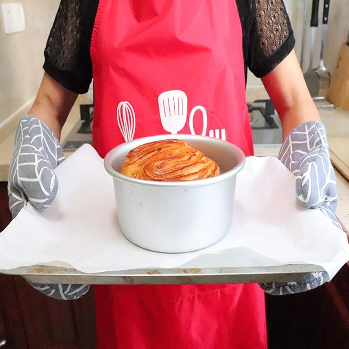Oven Mitts and Potholders BBQ Gloves-Oven Mitts and Pot Holders with Recycled Infill Silicone Non-Slip Cooking Gloves for Cooking Baking Grilling (4-Piece Set) (Grey-02)