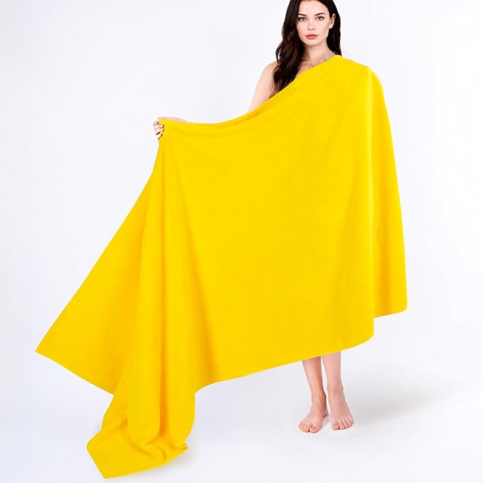 Cotton Paradise 100% Cotton 40x80 Oversized Bath Sheet, Extra Large Turkish Bath Towels for Bathroom, Yellow Bathsheet