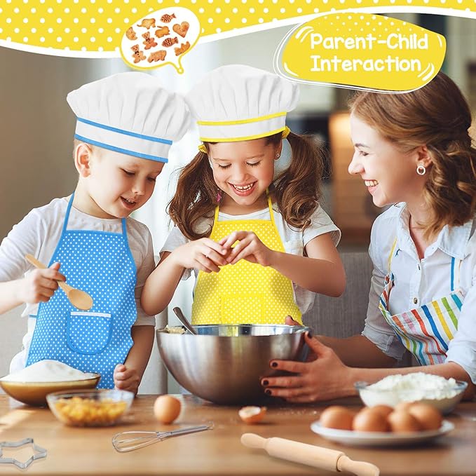 Gifts for 2-8 Year Old Girls Boys,Chef Costume Set Kids Apron for Girls Toddler Birthday Xmas Gifts for Kids Stocking Stuffer