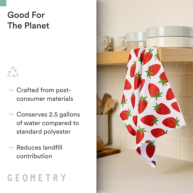GEOMETRY Spring Kitchen Towels - Quick Dry Microfiber Cloth Spring & Summer Dish Towels for Kitchen Drying - Premium Quick Dry Towel - Pear Slices, 18" x 30" - 1-Pack