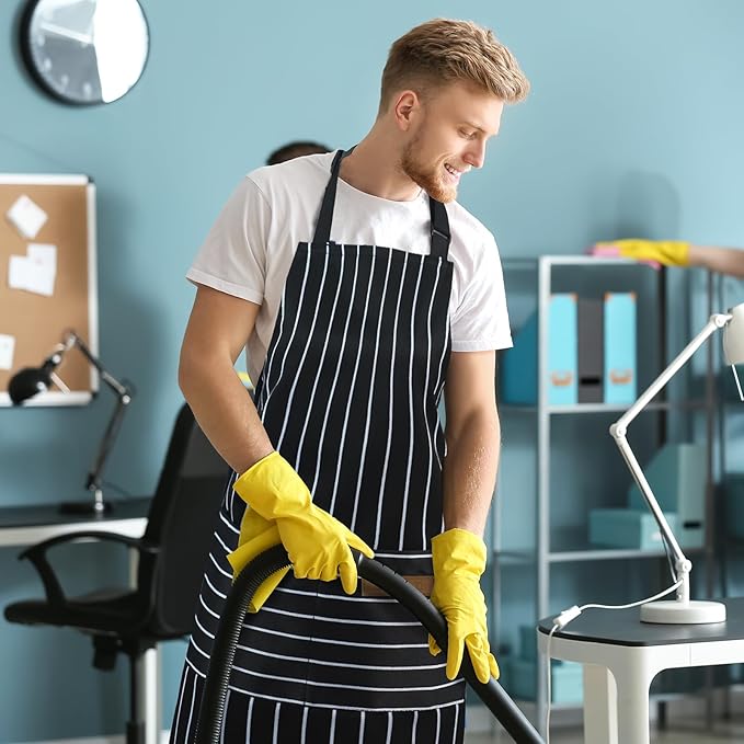 Taidven 2 Pack Apron - Unisex, Adjustable Bib Kitchen Apron, Cooking Apron, Aprons for Women Men with Pockets, Chef Aprons
