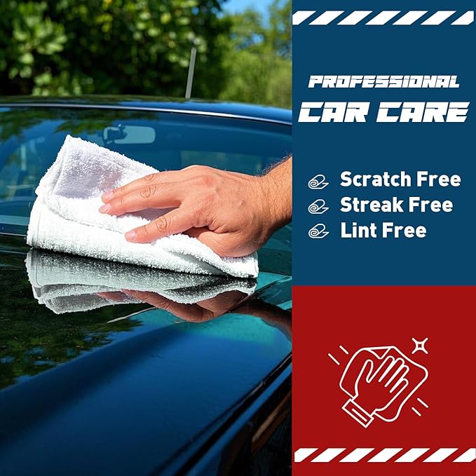 TEAWOO White Microfiber Towels- 150 Pack, Microfiber Cleaning Cloths Bulk, Microfiber Towels for Cars, Cleaning Rags (12x12 inches)