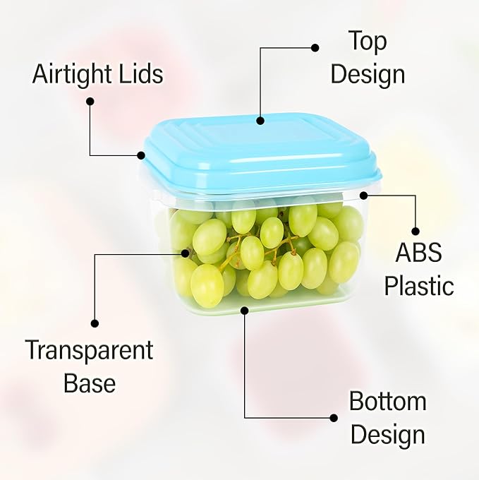 ARSUK Baby Food Containers (4oz/120ml, 8 Pack) - Small Plastic Containers with Lids - Toddler Snack Containers - Reusable Freezer Safe Food Storage Jars - BPA-Free, Leakproof & Microwave Safe