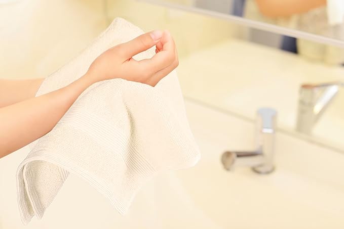 Belizzi Home Ultra Soft 6-Piece Hand Towel Set 16x28-100% Ringspun Cotton - Durable & Highly Absorbent Hand Towels - Ideal for use in Bathroom, Kitchen, Gym, Spa & General Cleaning - Ivory