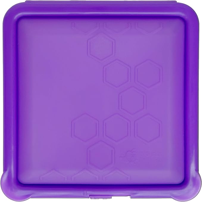 Big Bee, Little Bee SoftShell Reusable Silicone Food Storage Container - Clamshell Snap-Close Design, No Lost Lids, Easy to Clean, Compact for Travel, Meal Prep, Microwave Freezer and Dishwasher Safe
