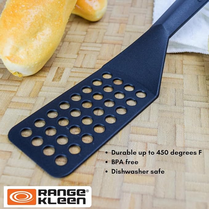 Range Kleen 9011 Black Slotted Nonstick Spatula Turner 2-Pack