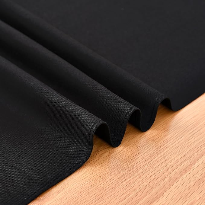 Farmhouse Rustic Table Runner Black Faux Linen Table Runners Water Resistant Table Runner 72 inches Long for Living Room Dresser Bedroom Kitchen Dining Party 13x72 Inch