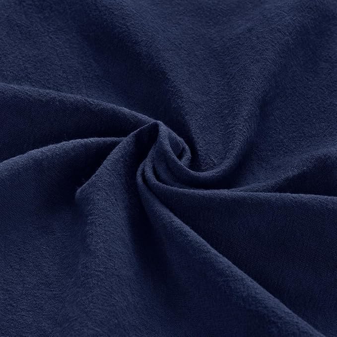 MLMW Navy Blue Napkins Cloth Set of 6 Linen Spring Easter Cotton Napkins Cloth Bulk Washable Dinner Napkins16×16" for Graduation Wedding Party Baby Bridal Shower Birthday Table Decor