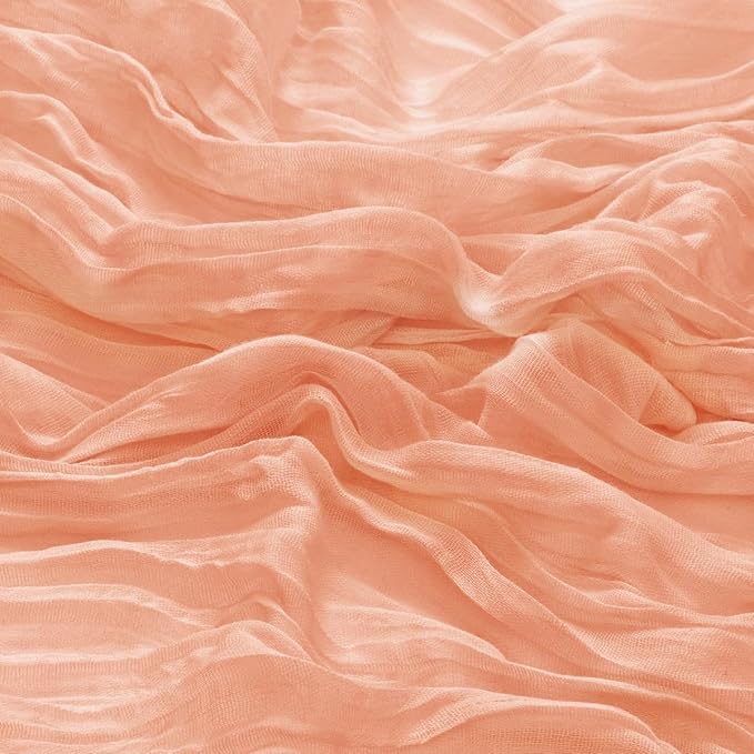 DeZerlor 20 Pack Peach Cheesecloth Napkins Spring Cloth Napkins Set of 20 Dinner Napkins Bulk 21x21 Inches for Wedding Bridal Shower Baby Shower Parties
