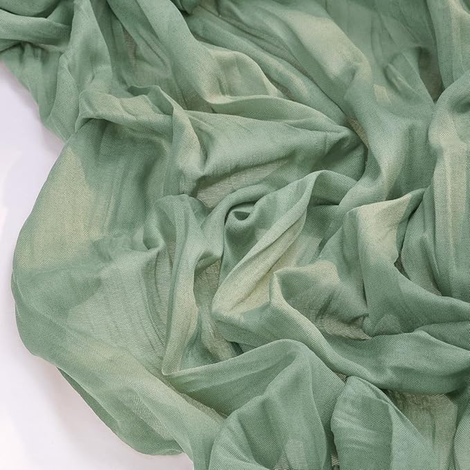 Socomi 2pcs Sage Green Cheesecloth Table Runner Easter Spring Boho Rustic Gauze 120 inch 10FT Cheese Cloth Runner for Wedding Party Baby Shower Home Decor Holiday Decorations