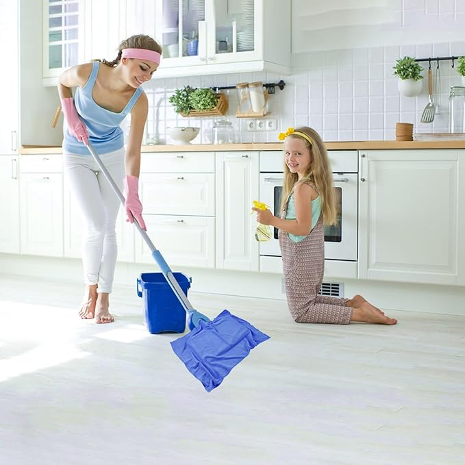 12 Pcs Extra Large Microfiber Cleaning Cloth, 20" x 30" Washable Reusable Large Floor Cloth Rags, Microfiber Towels for Mop Cleaning Office Bathrooms Housekeeping (Purple, Blue, Pink)