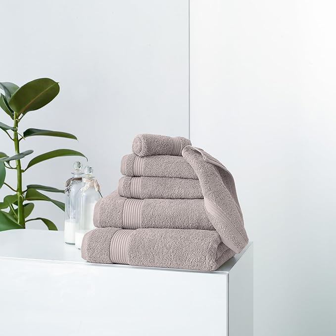 Classic Turkish Towels CTT - Premium 6 Piece Hand Towels Set, 100% Turkish Cotton, Quick Dry & Comfy Towels for Hotel & Spa, Highly Absorbent | 16"x27"(Light Grey)