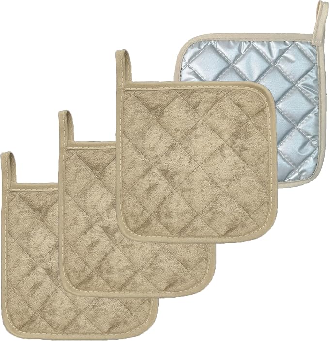 4 Pack Pot Holders for Kitchen Clearance Oven Potholders Sets for Kitchens Hot Pads for Kitchen Countertops Heat Resistant Milkshake