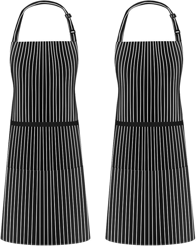 Syntus Apron for Men Women, Adjustable Cooking Kitchen Chef Aprons with 2 Pockets, Cotton/Polycotton/Polyester