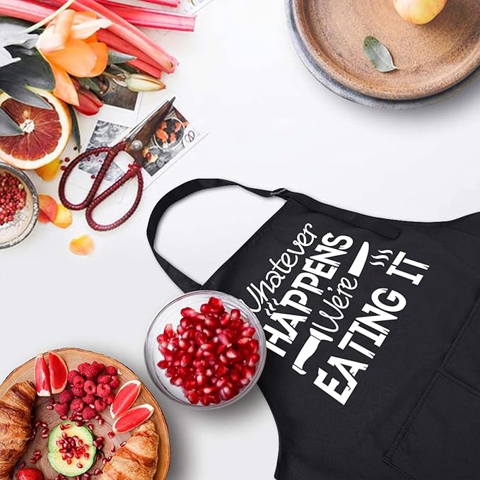 Rosoz Funny Grill Aprons For Men, Dad, Husband, Him - Aprons For Men With Pockets,Father's Day Gifts – BBQ Cooking Chef Apron