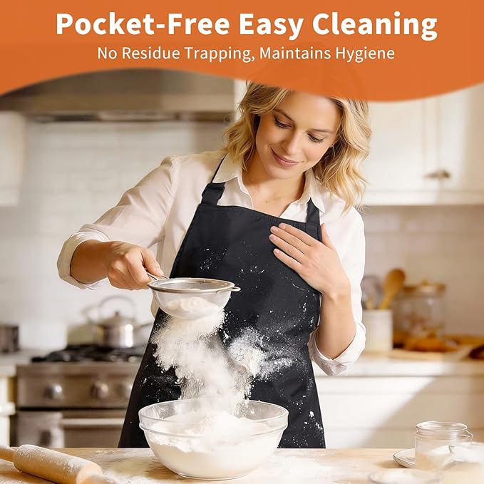 SHEOMERN Aprons for Men Kitchen Cooking – Waterproof & Oil Proof 3-Layer Long Pocket-Free Chef Apron for Grilling BBQ Baking – Gift for Men