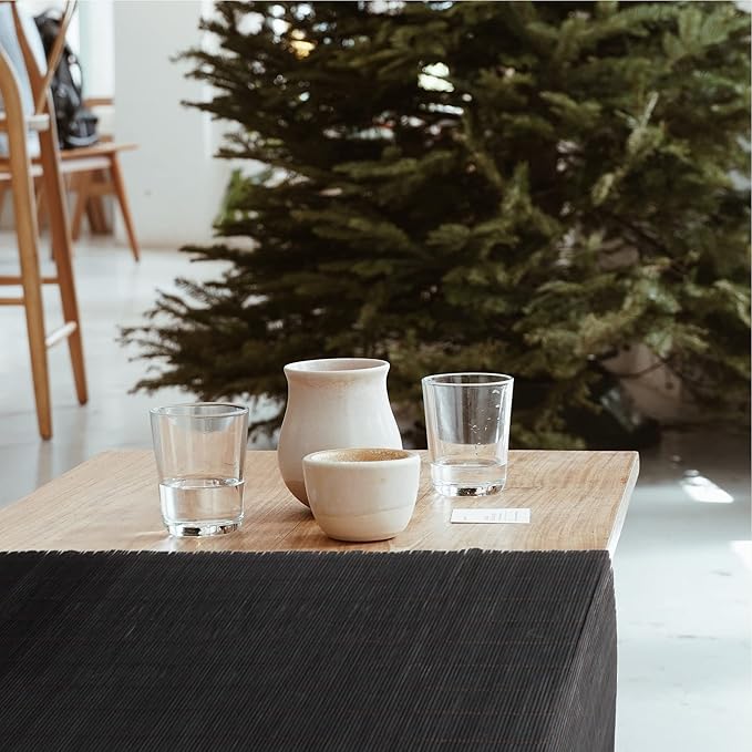 BambooMN Black Bamboo Matchstick Natural Table Runner, Home Décor, 2 Pieces