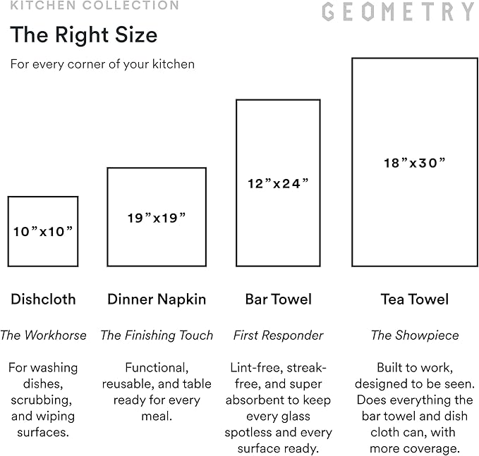 GEOMETRY Kitchen Tea Towels - Quick Dry Microfiber Dish Towels for Kitchen Spring Sprout, 18" x 30" 1 Pack
