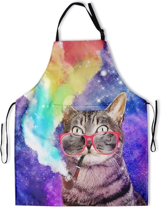 Funny Apron Polyester Grooming Aprons with Pocket for Cooking Kitchen Grilling Adults