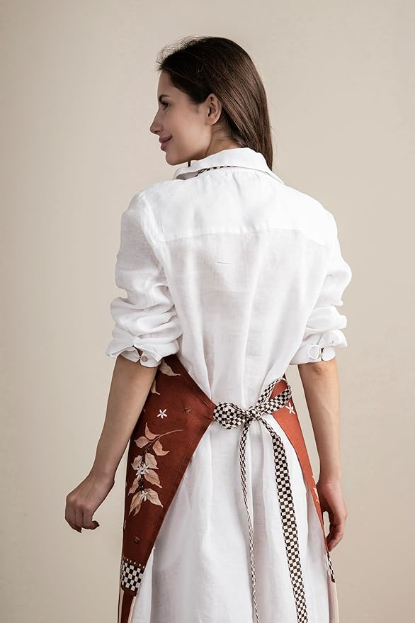 Maison d' Hermine 100% Cotton Apron for women with Pocket Kitchen Chef Apron for Men Cooking Mothers Day Gifts