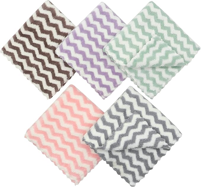 Microfiber Cleaning Cloth Lint Free Cleaning Rags, 10 Pack Fast Drying Dish Rags for Cleaning, Super Absorbent Kitchen Dish Cloths for Wash Dishes,12 in x 12 in, Mix Color