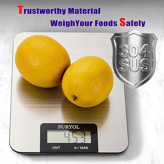 Food Kitchen Scale High-Precision Digital Scale Accurate Weighing for Baking & Cooking Enthusiasts (Shiny Green)