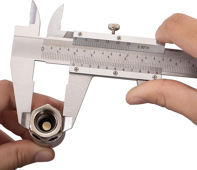 Spurtar Vernier Caliper Measuring Tool 6", 0-6Inch/0-150mm Manual Non Digital Calipers, 0.001"/0.02mm High Precision Durable Micrometer