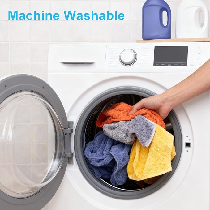 Reusable Microfiber Cleaning Cloth,10 Pack Cleaning Towels for Dish Drying Washing, 12"×12" Soft Absorbent, Streak-Free, Lint-Free, Cleaning Cloth Rags & Car, House, Kitchen(Assorted Color)