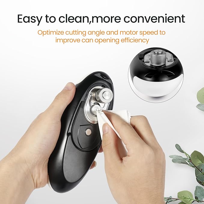Rechargeable Electric Can Opener, Hands Free for seniors，Food Safe Automatic Can Opener with Smooth Edge,Easy to Use,Works with All Standard Cans