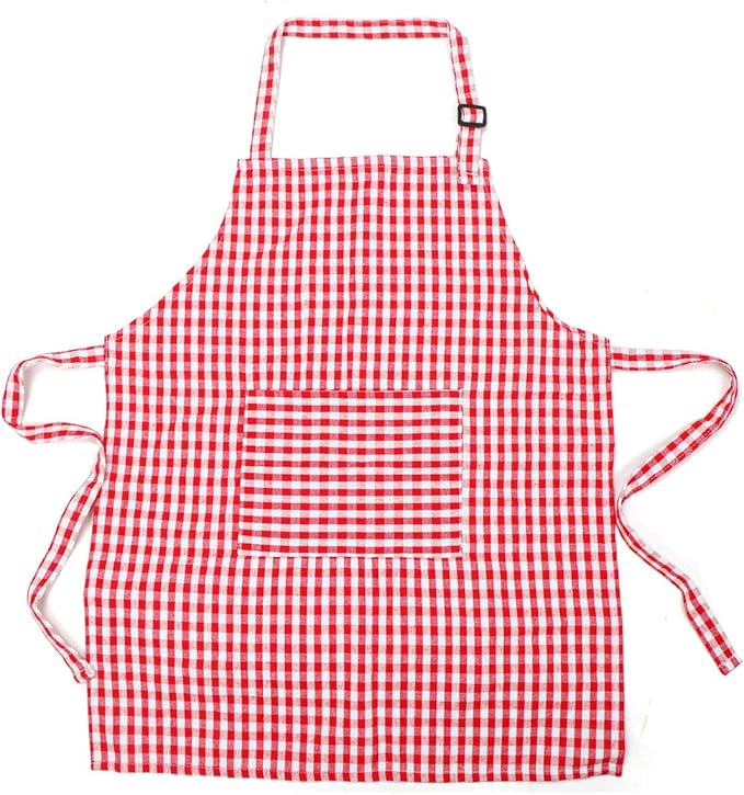 Jennice House Kids Apron and Chef Hat Set, Cute Children Baking Aprons for Cooking Baby Baking Aprons