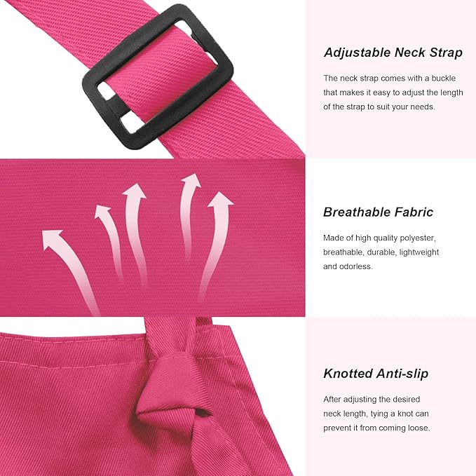 15 Pcs Adult Aprons Bulk with Pockets Adjustable Bib Chef Apron for Women Men Painting Cooking Crafting (S/L)