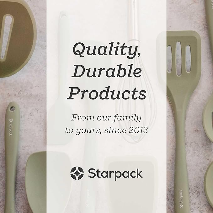 Starpack 'Whip it Good' Silicone Whisk for Nonstick Cookware - Non Scratch, 9.8" Whisk Heat Resistant 600°F - Kitchen Whisks for Cooking, Baking & Stirring - Silicone Coated Durable Rubber Egg Whisks
