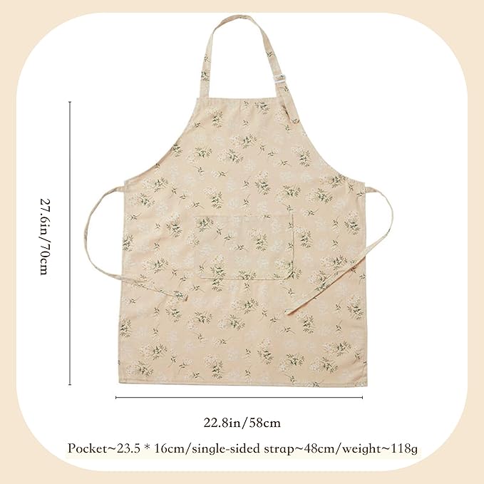 Japanese Kitchen Apron for Women & Men,Adjustable Chef Apron with Pocket,Unisex Apron for Home,BBQ,Garden