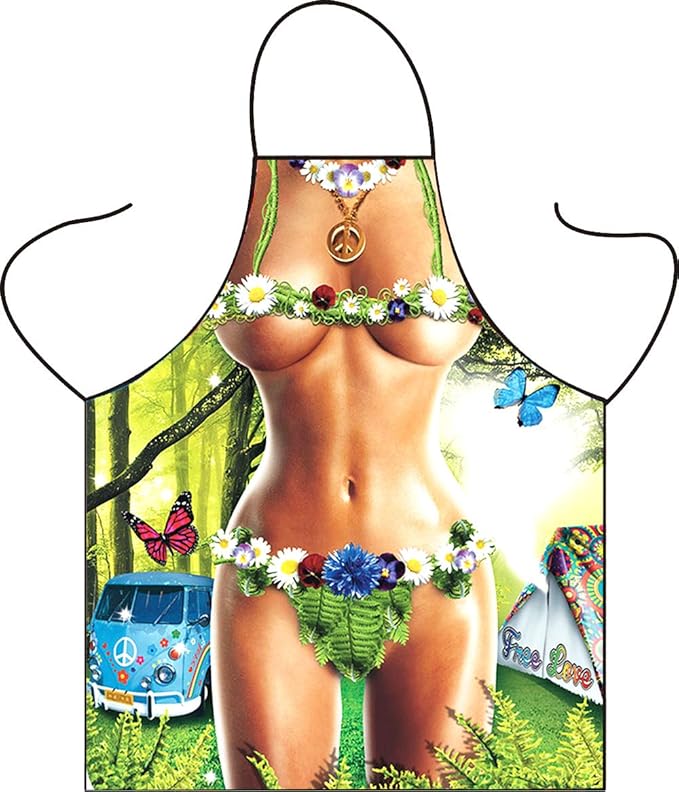 Men Women Funny Cute Cooking Baking BBQ Apron Gift for Adult Party Costume (Jungle Woman)
