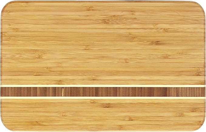 Totally Bamboo Aruba Bamboo Serving and Cutting Board, 12-1/2" x 8"