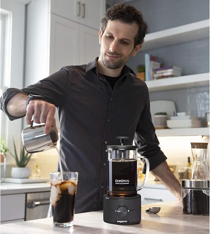 Presto 02937 Dorothy™ Electric Rapid Cold Brewer - Cold brew at home in 15 minutes - No more waiting 12 to 24 hours.