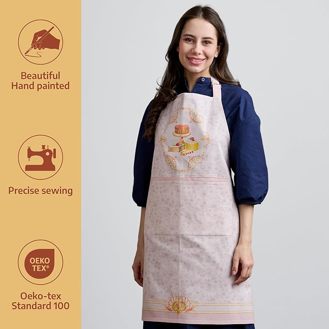 Maison d' Hermine 100% Cotton Apron for women with Pocket Kitchen Chef Apron for Men Cooking Mothers Day Gifts