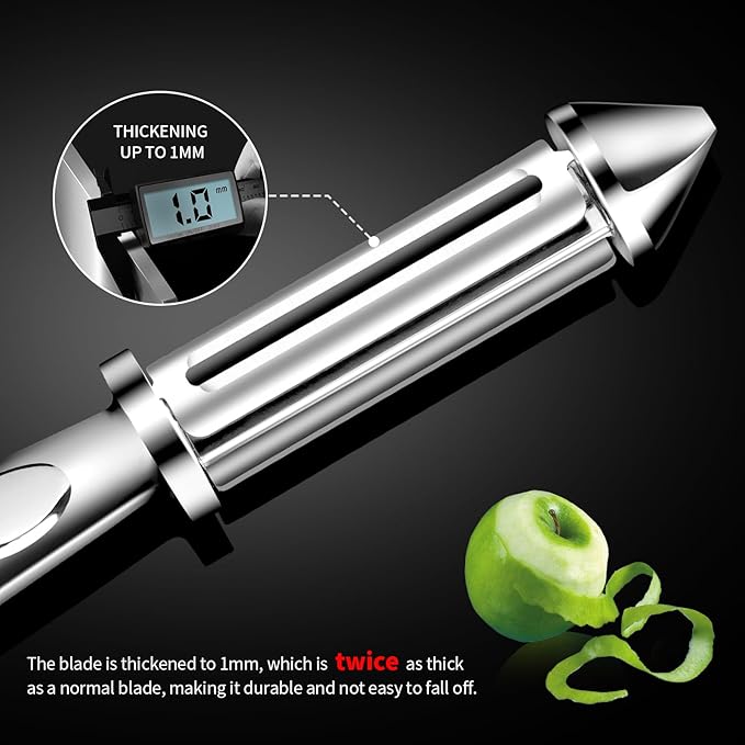 MAD SHARK Potato Peelers, Vegetable Peeler, Flat Serrated Blade 2 in 1-I Shaped Stainless Steel Peelers, Orange Peeler for Kitchen, Veggie, Fruit, Garlic, Carrot, Apple Peeling