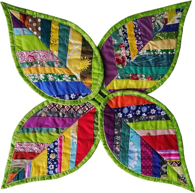 4 PCS Leaves Pot Holders for Kitchen Hot Pads 100% Cotton for BBQ/Cooking/Baking/Grilling/Microwave/Barbecue