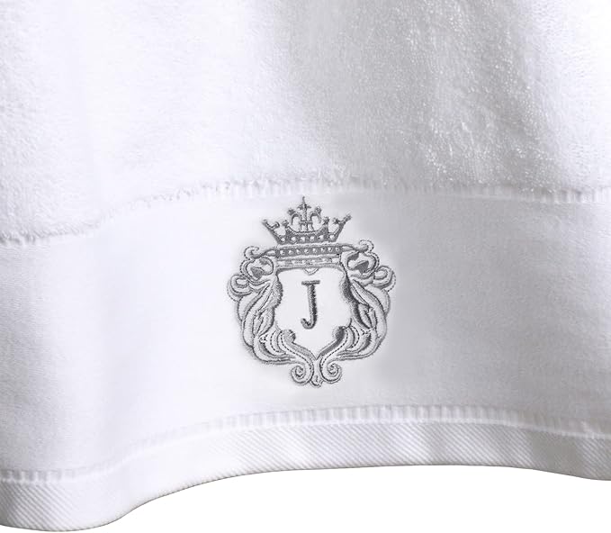 Luxury Bathroom Super Soft and Highly Absorbent Premium 100% Cotton Bath Towel Set for Gifts (White-J)