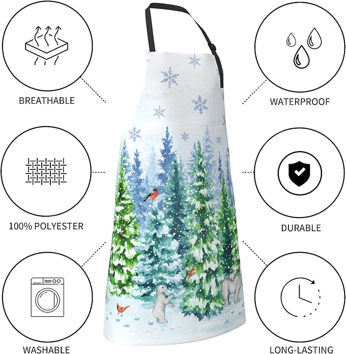 Funny Apron Polyester Grooming Aprons with Pocket for Cooking Kitchen Grilling Adults