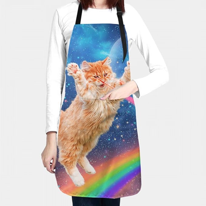 Funny Apron Polyester Grooming Aprons with Pocket for Cooking Kitchen Grilling Adults