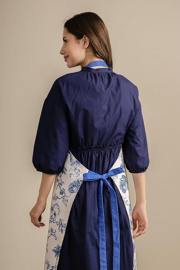 Maison d' Hermine 100% Cotton Apron for women with Pocket Kitchen Chef Apron for Men Cooking Mothers Day Gifts
