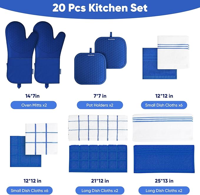 Silicone Oven Mitts Pot Holder Kitchen-Towels100% Cotton Dish Towels for Kitchen,Super Soft and Absorbent Kitchen Hand Towels/Tea Towels.Pot Holder,Oven Mitt Heat Resistant,Silicone Grip,Gift Set
