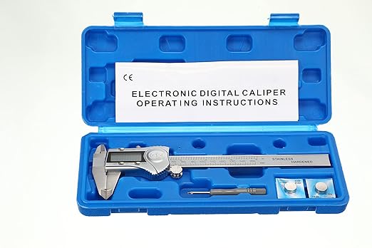 Electronic Digital Calipers, inch and Millimeter Conversion,LCD Screen displays 0-6" Caliper Measuring Tool, Automatic Shutdown, Suitable for DIY/Jewelry Measurement (150mm inch/mm/Fraction)