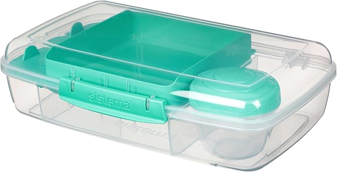 Sistema To Go Collection Large Bento Box Plastic Lunch and Food Storage Container